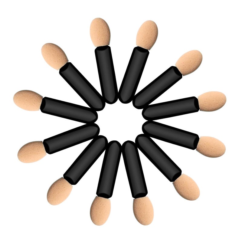 keepsweat Eyeshadow Applicators Sponge Tip,120 Pcs Small Disposable Eye Shadow Applicators Sticks Double Sided 1.57Inch Portable Travel Mini Eye Makeup Brushes Short Eyeshadow Brushs for Makeup,Nail Art - Image 1